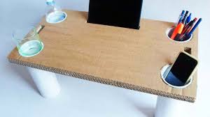 Buy study table online at isho with the drawers to keep your workspace clear of the clutter, isho offers best deal in study table price. How To Make A Multipurpose Cardboard Bed Table Diy Home Tutorial Guidecentral Youtube