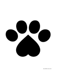 In this download you'll get four pdf pages Paw Print Outline Printable Pdf In Different Sizes