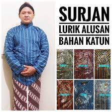 Contoh model surjan lurik modern / kebaya ibu gemu. Surjan Lurik Dewasa Bahan Katun Alusan Biru Shopee Indonesia