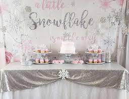 Snowflake Baby Shower A Little Snowflake Is On The Way Catch My Party Snowflake Baby Shower Winter Wonderland Baby Shower Little Snowflake