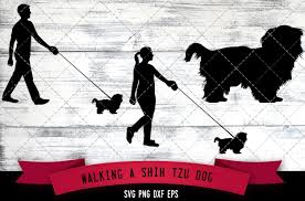 Download Man Woman Walking A Shih Tzu Dog Dog Lover Dog Walker Svg Etsy In 2020 Dog Silhouette Pomeranian Dog Shih Tzu Dog SVG Cut Files
