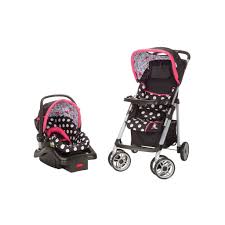 Minnie Mouse Coral Flowers Saunter Sport Travel System From Safety 1st Minnie Mouse Stroller Baby Girl Car Seats Baby Girl Car Baby Disney