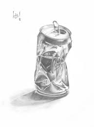Crushed Soda Can I Did This In Graphite Pencil On 8 5 X 11 White Drawing Paper Drawings Pop Cans Summer Drawings