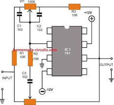 Tone control circuit using ic741. 8 Easy Ic 741 Op Amp Circuits Explained Homemade Circuit Projects