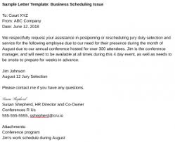 Begin the body of the letter two lines down from the salutation. Jury Duty How To Accommodate It Free Sample Policy Letters