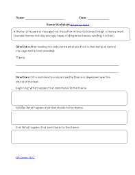 Theme Development Ela Literacy Rl 8 2 Reading Literature Worksheet Reading Literature School Worksheets Common Core Reading