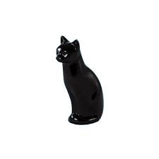 Black enamel cat shaped urn for pet cat ashes cremation memorial remembrance. Black Color Cat Shaped Urn Unique Cat Urns Metal Brass Material American Style