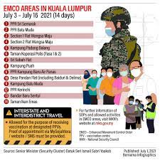 Kuala lumpur, july 17 — fourteen localities in pahang, four in selangor and three each in sabah and sarawak, will be placed under the enhanced movement control order (emco) from july 18 to 31, said deputy prime minister datuk seri ismail sabri yaakob. Selangor Kl Districts Under Emco Lockdown For 2 Weeks From Saturday Malaysia The Vibes