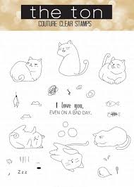 Love And A Cat Cat Doodle Cat Drawing Clear Stamps