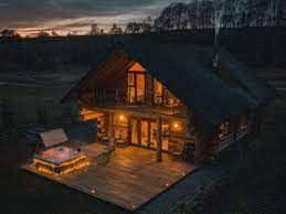 All mountain creek cabins at the cheat lake location are facing the woods, have a back deck, and include a hot tub that offer picturesque views. Riverside Log Cabin With Hot Tub In Rural Cumbria