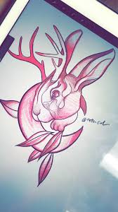 Rabbit Tattoo Rabbit Tattoos Moon Tattoo Neo Traditional Tattoo