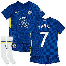 In der aktuellen saison spielen die londoner an der stamford bridge traditionell in einem blauen jersey. Chelsea Stadion Heimdress 2021 22 Kleinkinder Mit Aufdruck Kante 7