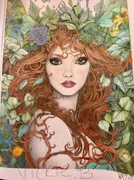 My latest fairy drawing......Colored pencils. Help with a title my elf