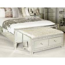 Mirrored Bedroom Bench Bedroom Furniture Beds Bedroom Seating Upholstered Seating