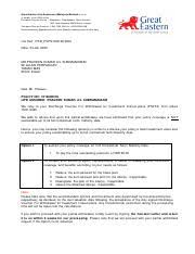 What are the tax consequences of surrendering a life. 1012090378 Pvs Pdf Great Eastern Life Assurance Malaysia Berhad 93745 A A Member Of The Ocbc Group Customer Serv Ice Centre Mezzanine Floor Menara Course Hero