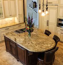 grand piano shaped granite island
