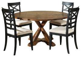 Liberty Furniture Hearthstone 5 Piece 60 Inch Round Drop Leaf Dining Room Set In Traditional Dining Sets By Veloxmart Llc Houzz Dining Table With Leaf 60 Round Dining Table Traditional Dining Set
