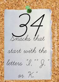 34 Snacks For The Letters I J Or K Letter I Preschool Letters Preschool Snacks