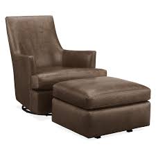Nadine Leather Swivel Glider Chair Ottoman Modern Living Room Furniture Room Board Swivel Glider Chair Chair And Ottoman Glider Chair