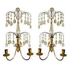 Pair Of Swedish Neoclassical Two Light Wall Sconces Circa 1800 Wall Sconce Lighting Wall Sconces Sconces