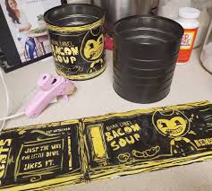 Bacon Soup Candy Bucket Tutorial Bendy And The Ink Machine Bendy And The Ink Machine Angel Costume Diy Anime Crafts