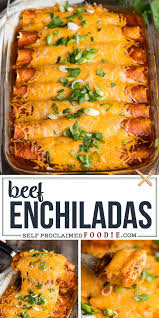 Beef Enchiladas With Tender Shredded Beef Melted Cheese And Smothered In Red Sauce Are Beef Enchilada Recipe Best Beef Enchilada Recipe Easy Beef Enchiladas