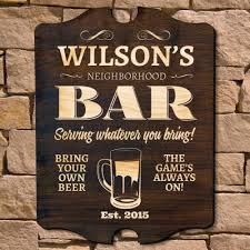 Neighborhood Bar Personalized Sign Signature Series Personalized Bar Signs Home Bar Signs Custom Bar Signs