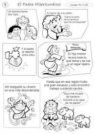 El Rincon De Las Melli Historieta El Padre Misericordioso Texto Adaptado Parabolas De Jesus Historias De La Biblia Para Ninos Escuela Dominical Para Ninos