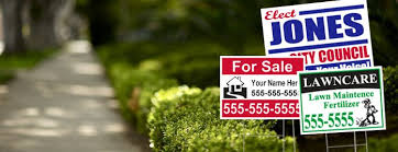 One Side Design One Color Design 1 Side Mockup For Presentation Print Ready Bandit Signs Custom Yard Signs Yard Signs