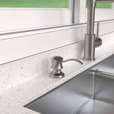 Soap dispensers kenney's premium line of soap dispensers will complement any kitchen design and coordinate with kitchen faucets, with options for deck mounted or freestanding and accessory kits. Brushed Nickel Keeney K612dsbn Premium Style Soap Or Lotion Dispenser Brushed Nickel Plumb Pak Amazon Ae