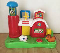 Vintage Playskool Portable Barn Farm Animals Busy Sound Baby Toddler Toy 1989 Baby Toddler Toys Playskool Portable Barn