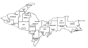 Upper Peninsula County Map Map Of Upper Peninsula Counties