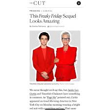 We did not find results for: Jamie Lee Curtis On Twitter Thanks Lisabirnbach For The Red Heads Up Colorblocking