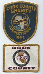 Illinois Cook County Sheriff Correctional Dept Vintage Leather Shoulder Patches Cook County Sheriff Police Patches Fire Badge
