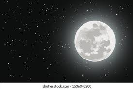 Dark sky with stars and moon. Full Moon Stars Dark Sky Stock Vector Royalty Free 1536048200