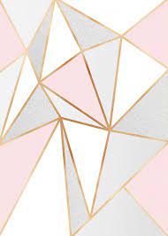 Allié des papiers peints contemporains et design, il s'associe également aux motifs les plus classiques. Rose Or Et Gris Geo Papier Peint Photo Par Blue Banana