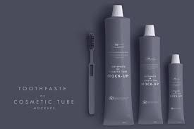 Cosmetic Product Mockup Bundle Cosmetics Mockup Toothpaste Cosmetics