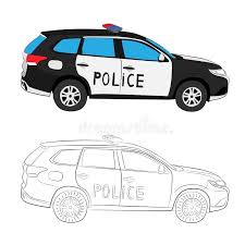 Coloriage moyens de transports voiture de police. Illustration De Dessin De Voiture De Police Illustration Stock Illustration Du Police Dessin 115637331