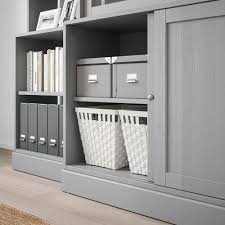 Havsta Storage With Sliding Glass Doors Gray Ikea Canada Ikea Sliding Glass Door Glass Door Ikea