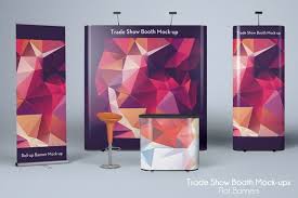 Trade Show Mock Up Flat Banners Free Mockup Mockup Free Psd Colorful Backgrounds
