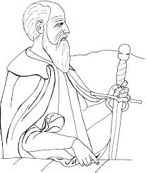 Saint Paul Of Tarsus Catholic Coloring Page Feast Day Is June 29 Disegni Da Colorare Disegni Colori