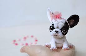 french bulldog puppy little felt dog sweet animal funny etsy felt dogs french bulldog puppy needle felted dog