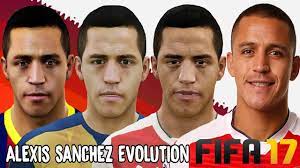 Simpzy 18.016 views3 years ago. Alexis Sanchez Evolution Face Comparison Fifa 08 Fifa 17 Youtube