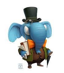 Mr Elephant Game Character Design Elephant Elephant Illustration