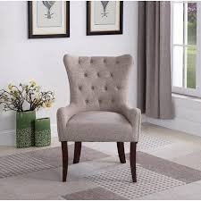 Button Tufted Elegant Accent Chair Taupe Walmart Com Accent Chairs Furniture Tufted Accent Chair