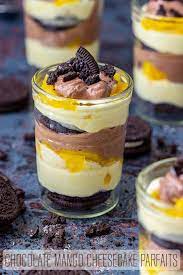 Chocolate Mango Cheesecake Parfait Recipe Happy Foods Tube Recipe Parfait Recipes Cheesecake Parfaits Mango Cheesecake