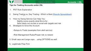 Day traders using cash accounts can make only a few trades per day. Strategies For Trading An Account Under The Pattern Day Trader Rule With Stt2318 Youtube