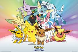 Eevee is the first pokémon from an earlier generation to receive a late gender difference since generation iv, when gender differences were introduced. Eevee Evolution Pokemon Poster Buy Online