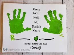 *this post contains affiliate links*. These Hands Handprint Father S Day Printable Share Remember Celebrating Child Home