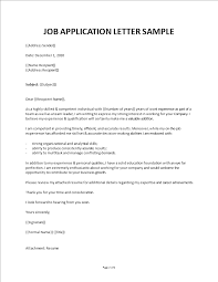 Letter of application sample 3. Job Application Letter Sample